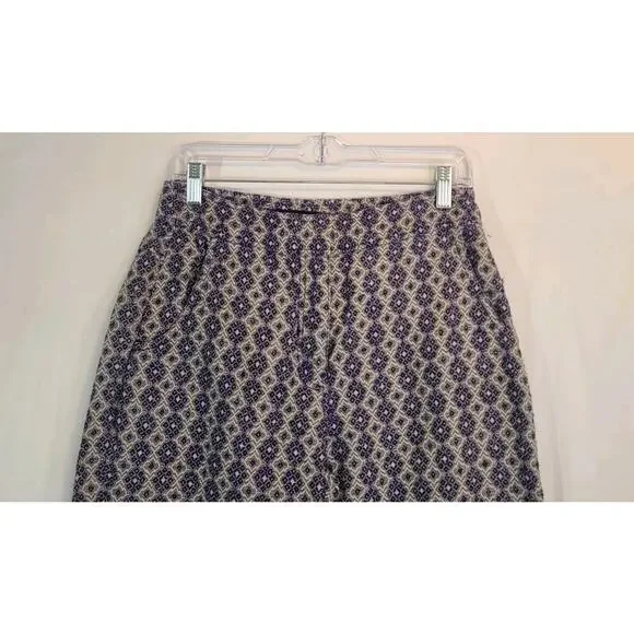 Derek Lam Wide Leg Geometric Blue White Wide Leg Pants US 4